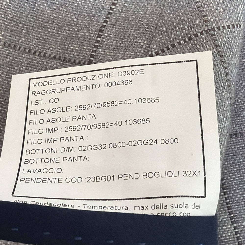 BOGLIOLI DOVER Tailored Jacket 50R Plaid Gray Cotton Linen Blend - Picture 7 of 10